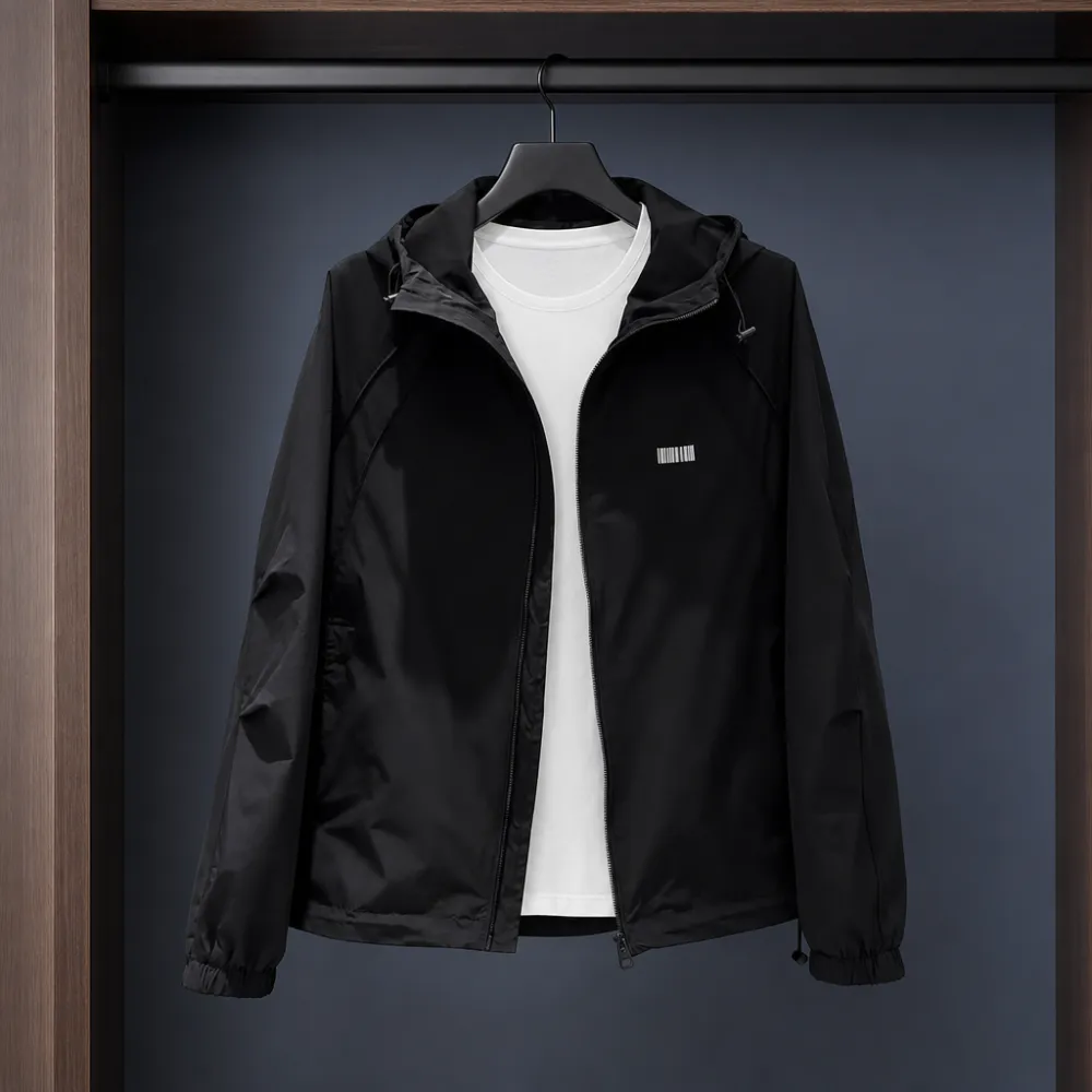 Hooded Lightweight Woven Jacket