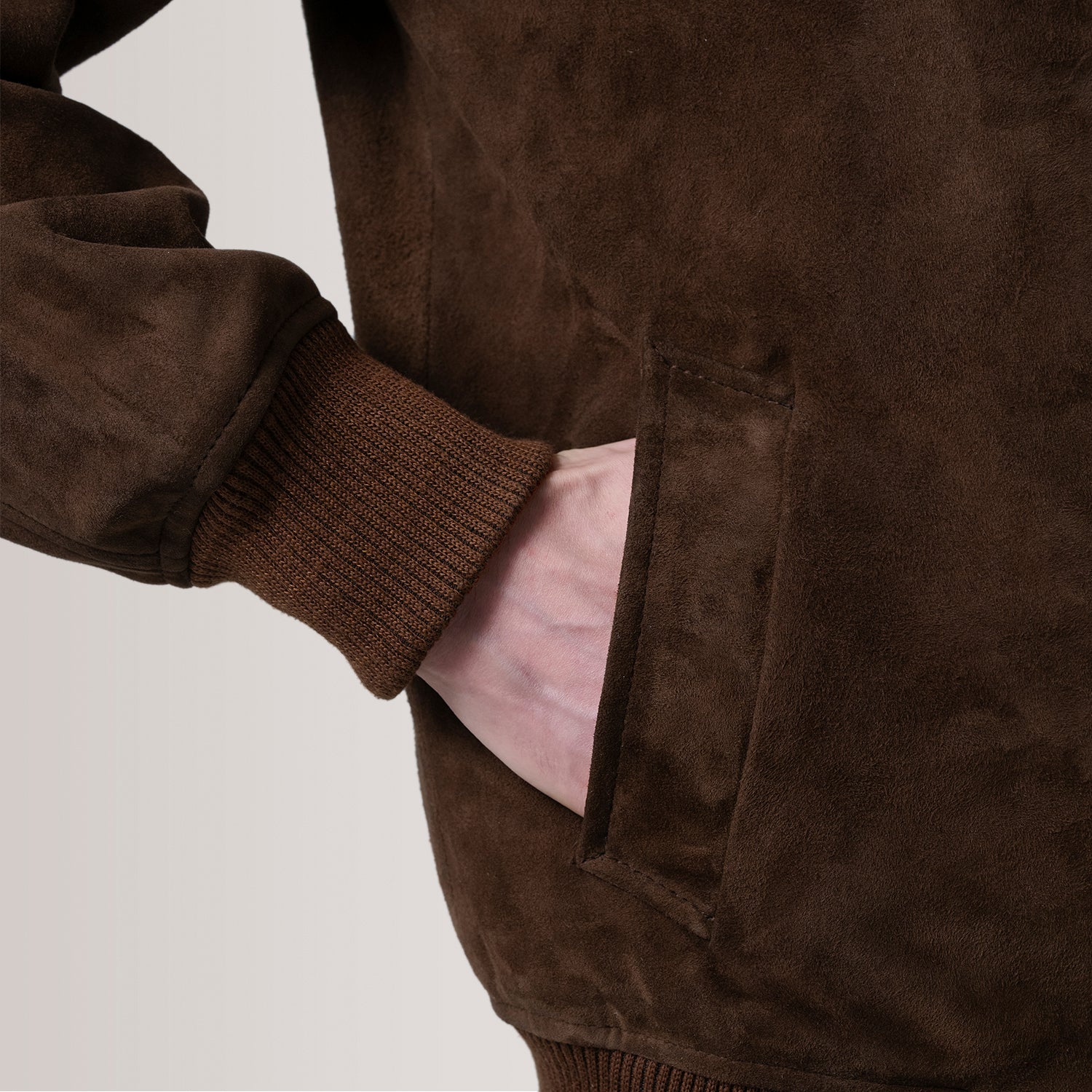 Men's Rugged Bomber Suede Jacket