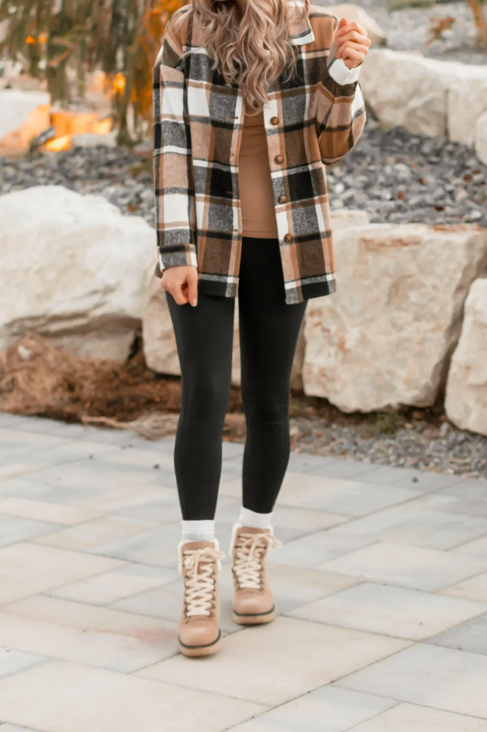Plaid Easygoing Shacket Jacket