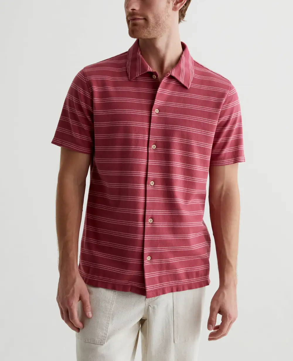 Men's Jacquard Button-Up Shirt