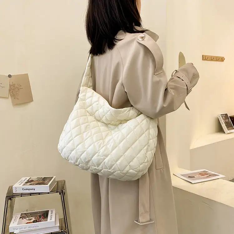 Winter Quilted Crossbody Bag Down Cloth Compact Soft
