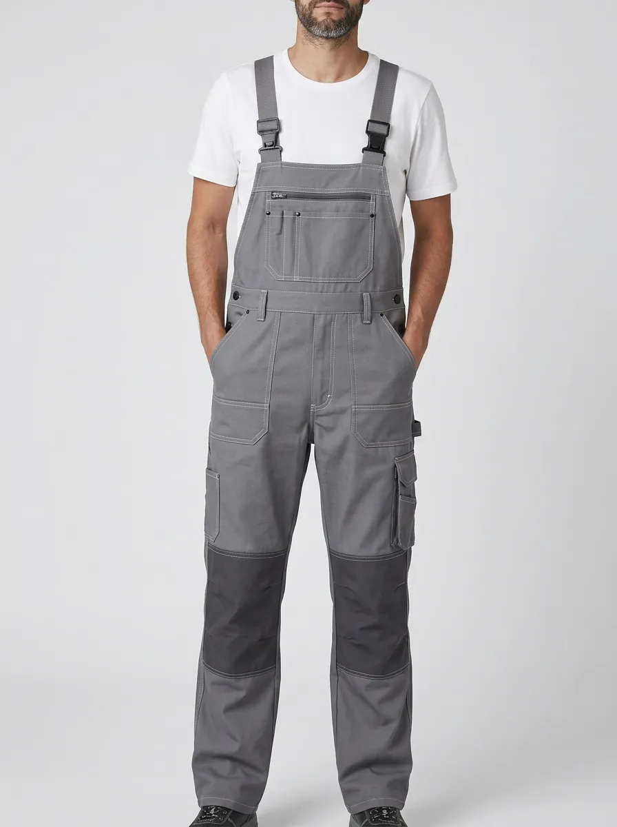 Multi-Pocket Cargo Workwear Bib Men's Workwear Bib Overalls