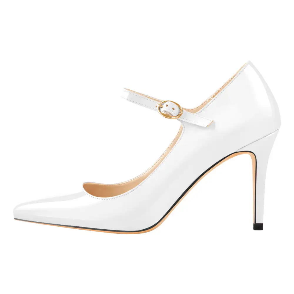 Minimal Patent Finish Pointed Toe Stiletto Pumps