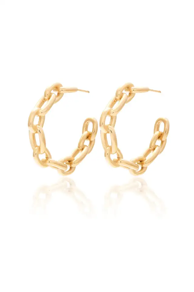 Chain Stainless Steel Hoop Earrings