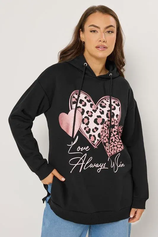 Triple Heart Leopard Hoodie