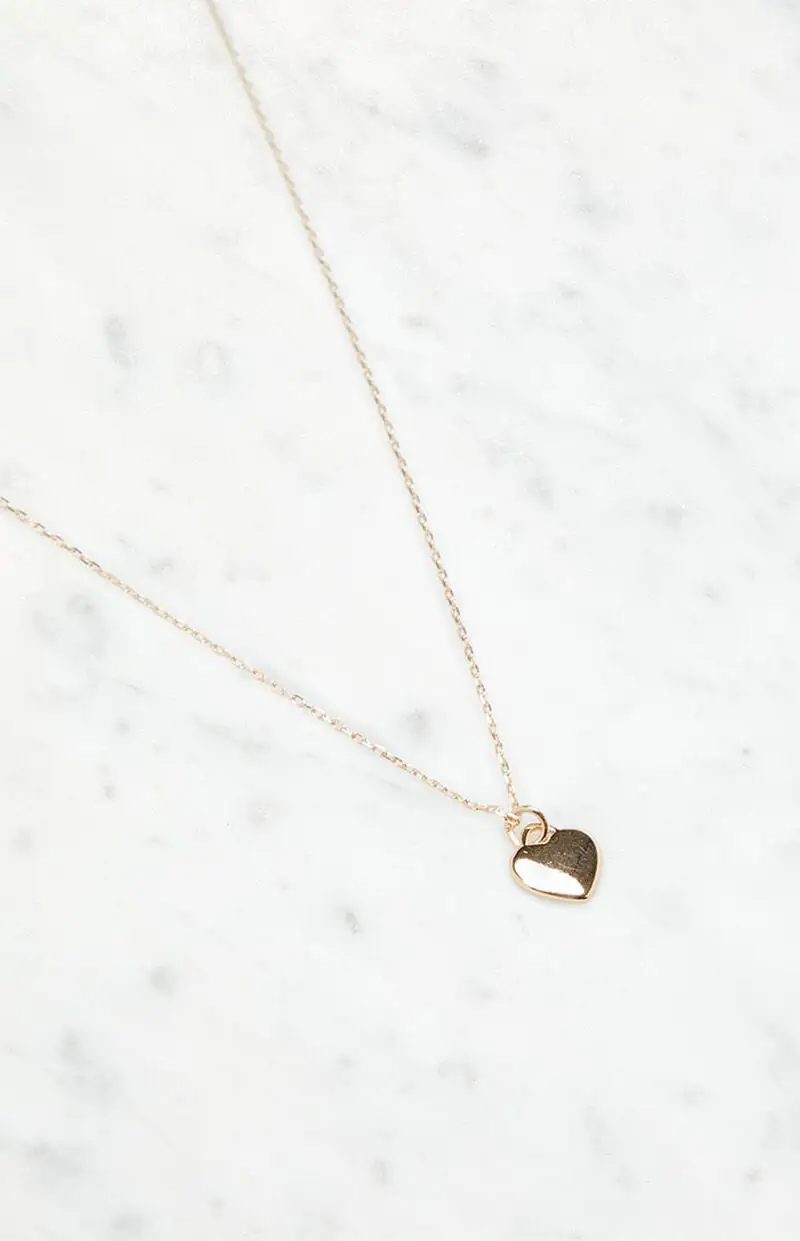 John Galt Gold Heart Pendant Necklace