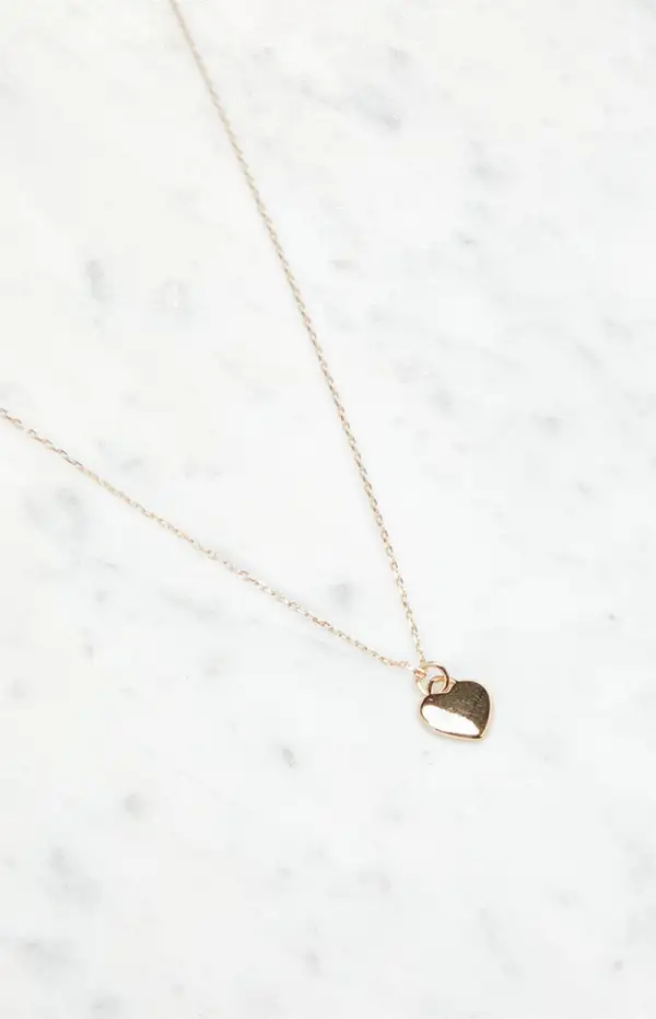 John Galt Gold Heart Pendant Necklace