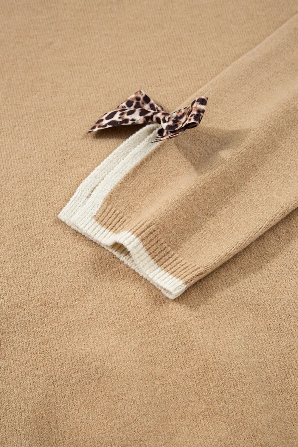 Leopard Print Bow Detail Sweater