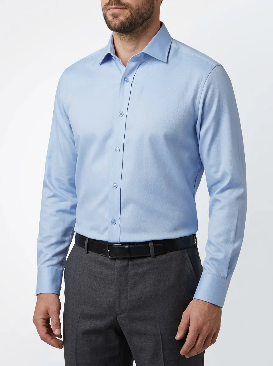 Men's Polished Solid Dress Shirt