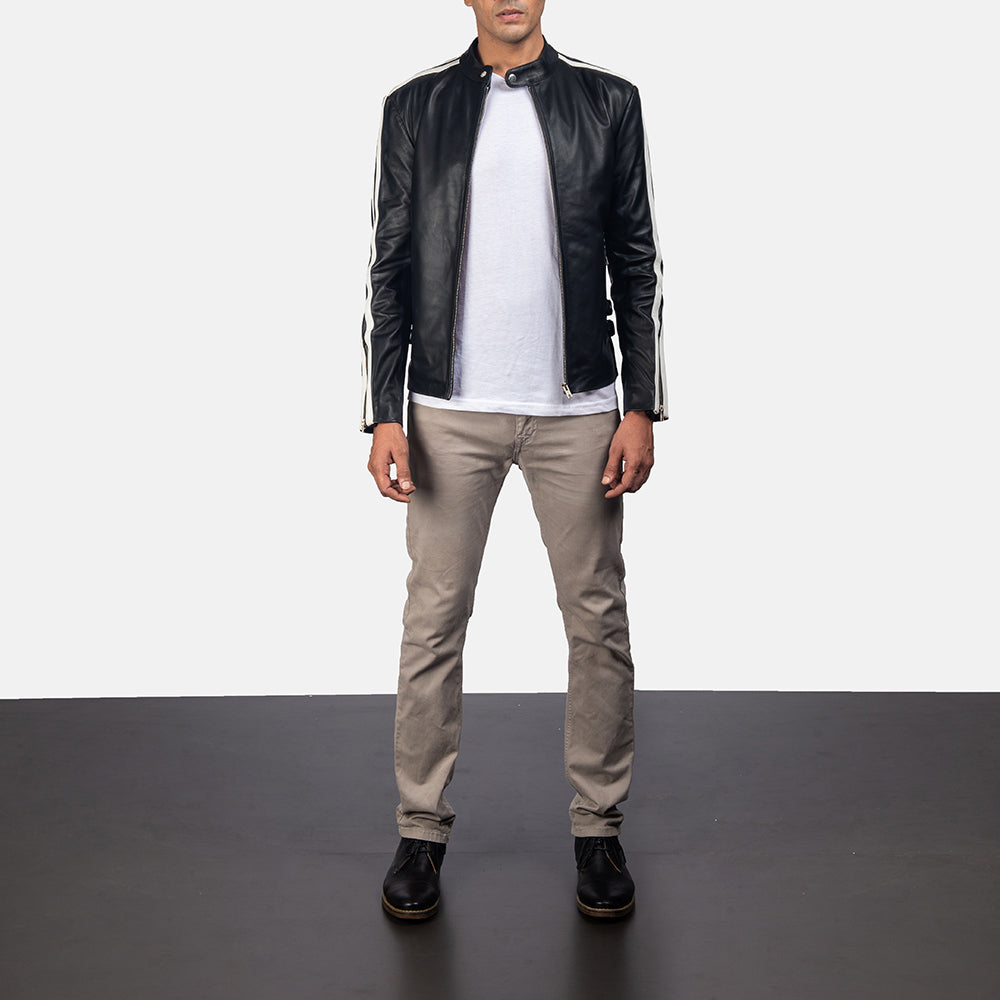 Men's Classic Workwear Biker Leather Jacket