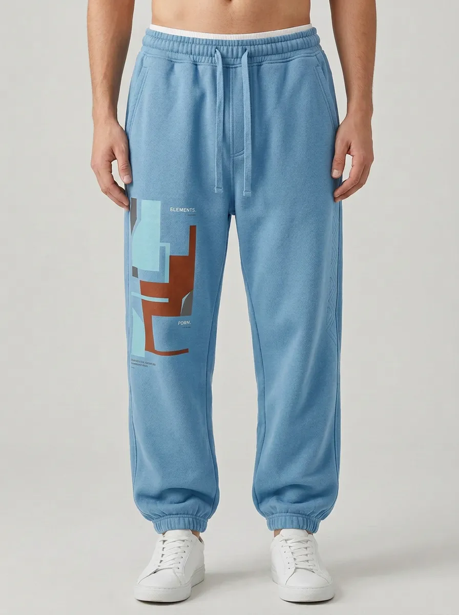 Unisex Abstract Shape Pattern Joggers