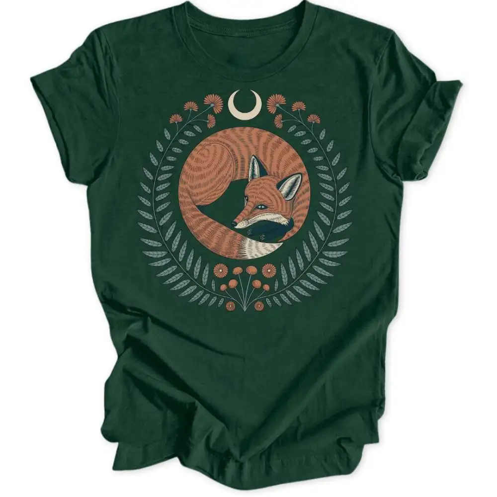 Folk Art Fox Unisex T-Shirt