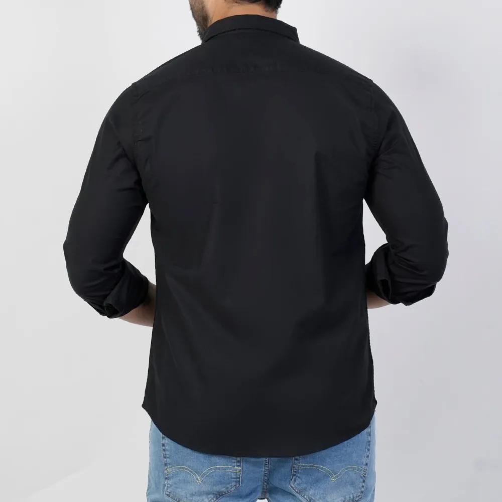 Men's Chambray Plain Casual Shirt