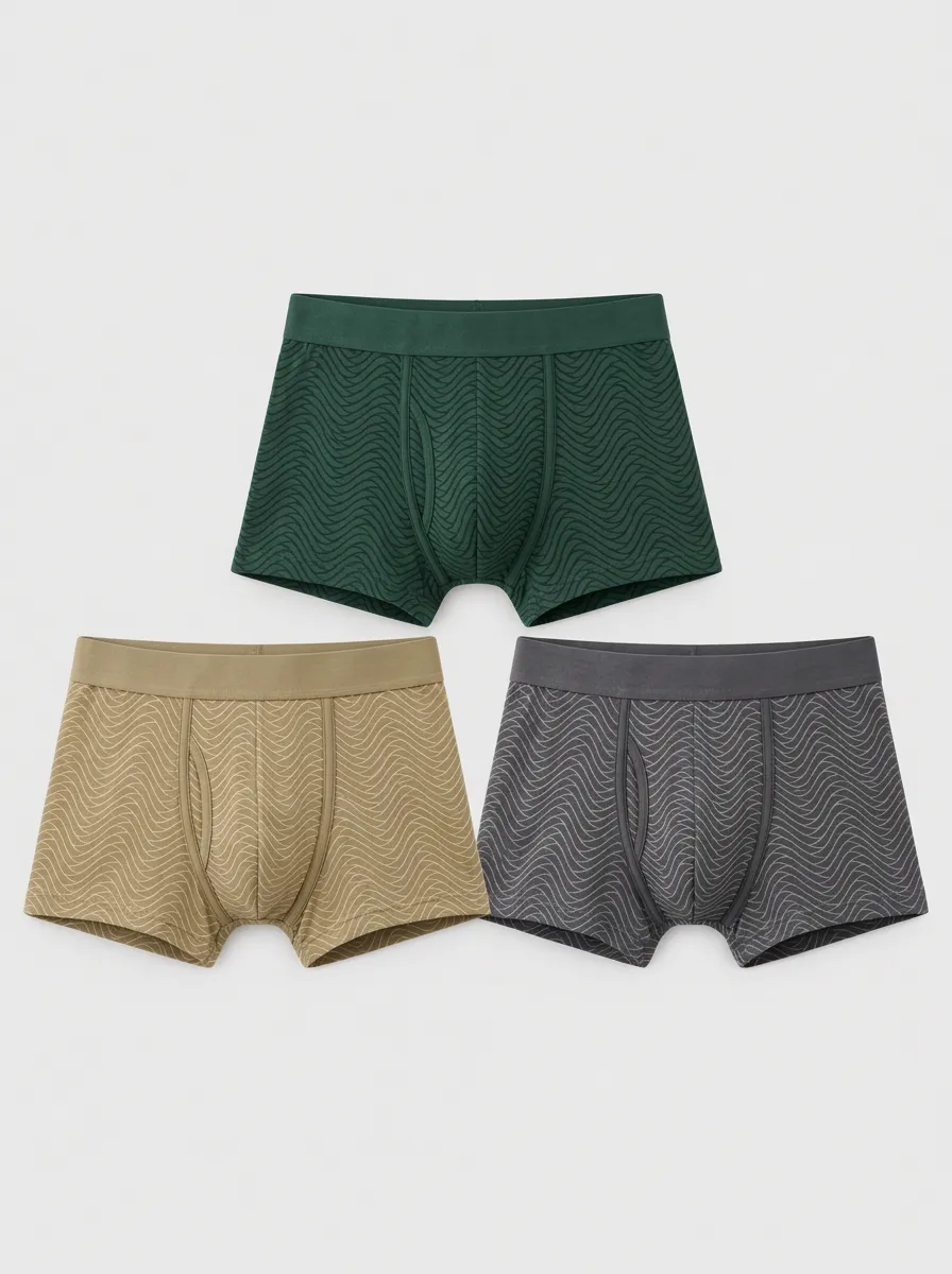 Men's Charcoal Solid Boxer Briefs 3-Pack