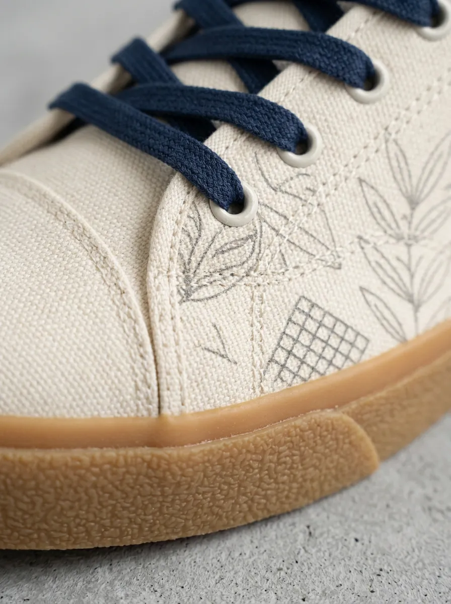Daily Botanical Graphic Profile Men's Canvas Shoes