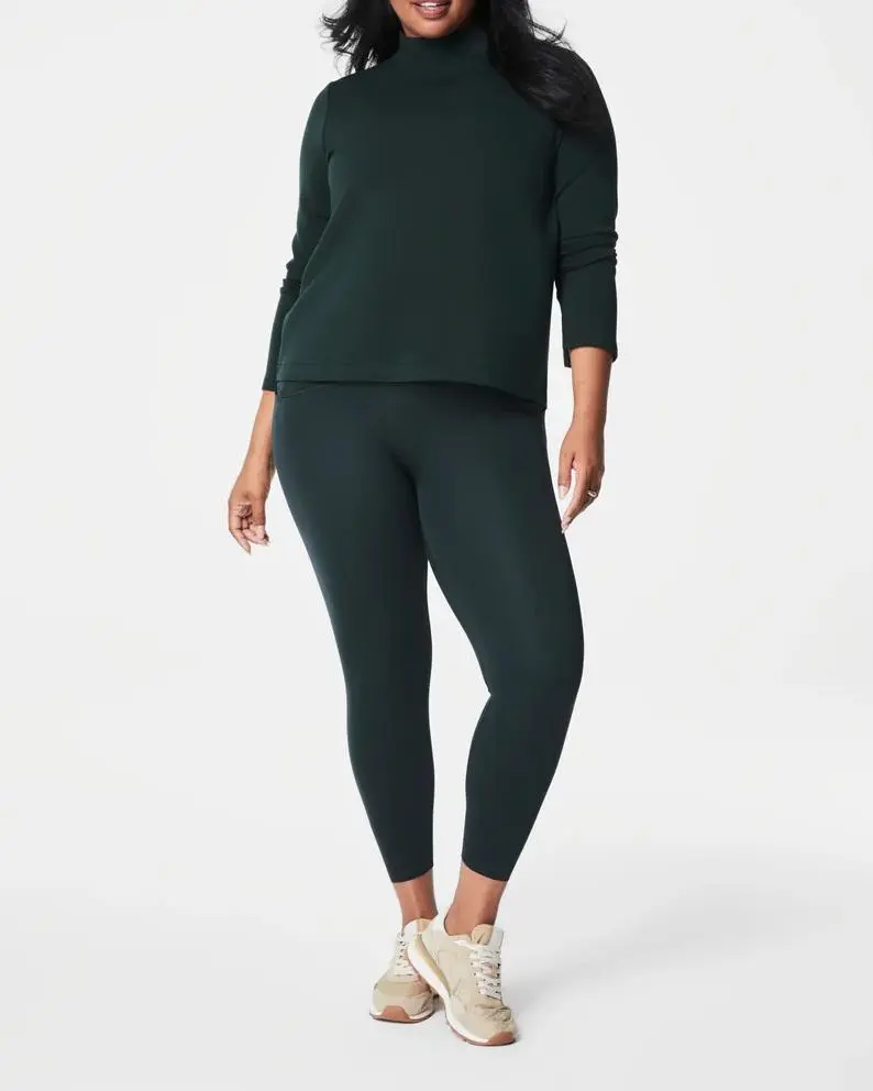 Plain Mock Neck Top