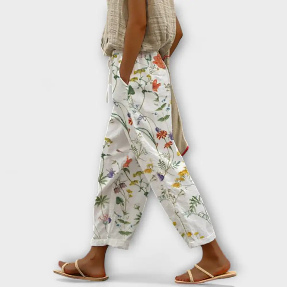 Printed Relaxed Fit Lightweight Trousers