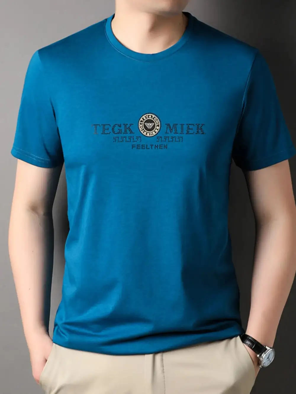 Ribbed Crew Neck Short Sleeve Tee