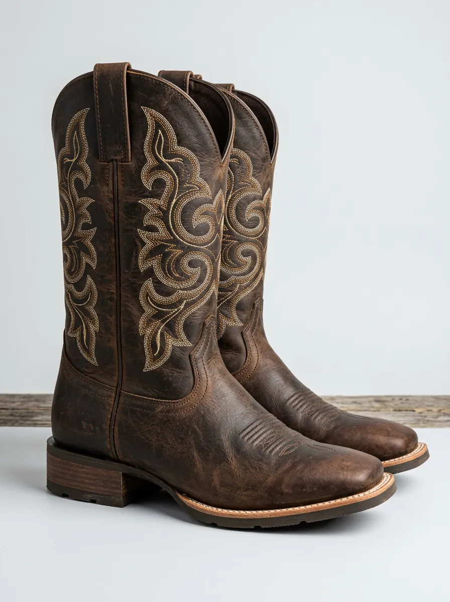 Traditional Embroidered Versatile Western Boots