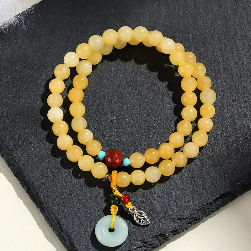 Topaz Buckle Double Wrap Design Bracelet
