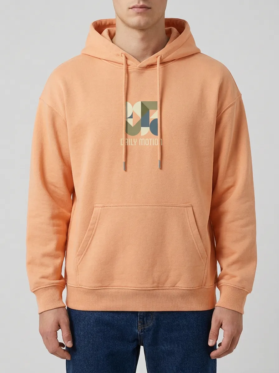 Men's Everyday Daily Motion Geometric Logo Print Hoodie