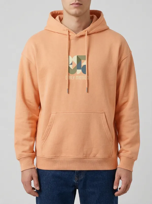 Men's Everyday Daily Motion Geometric Logo Print Hoodie