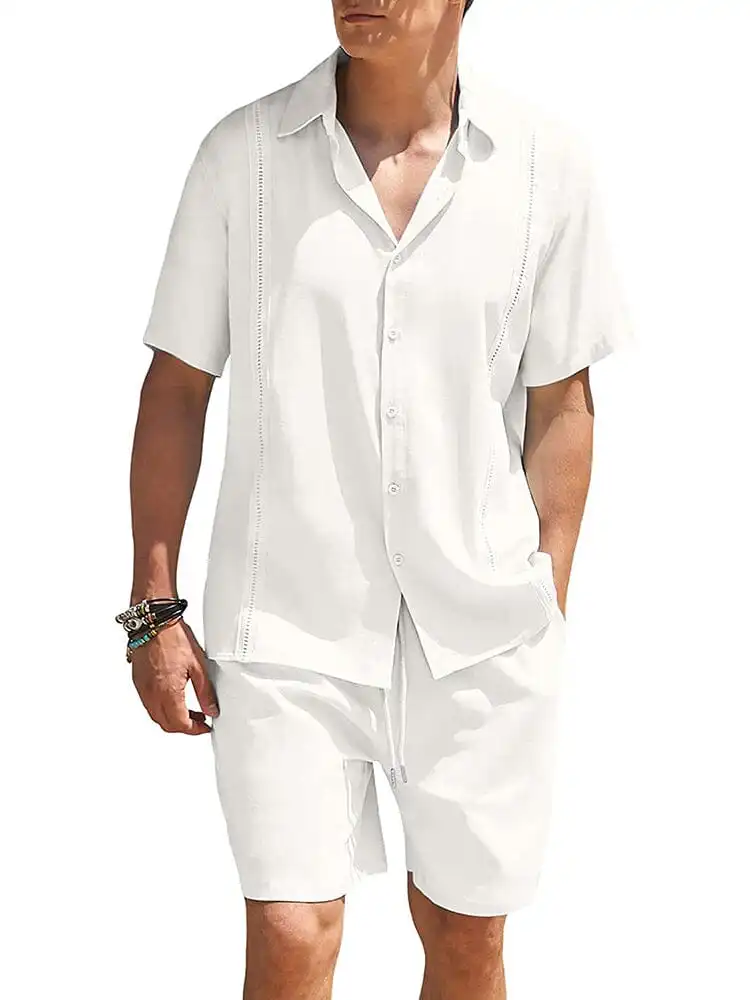 Beach Guayabera Linen Set