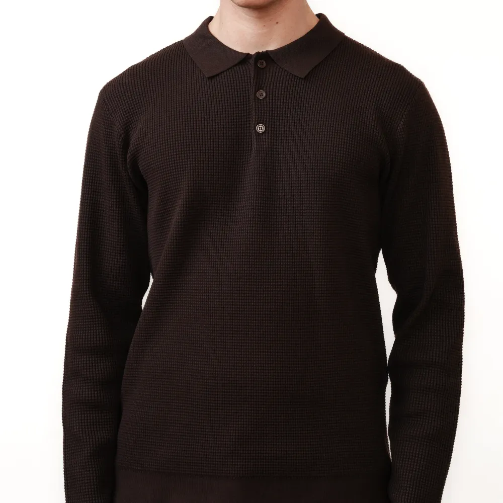 Regular Fit Polo Collar Knit Polo Shirt