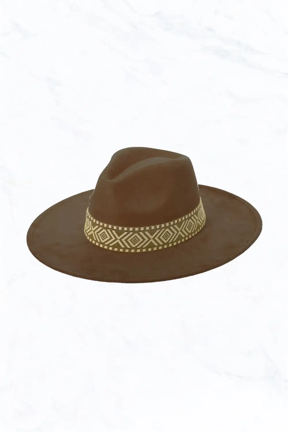 Suede Large Eaves Peach Top Fedora Hat