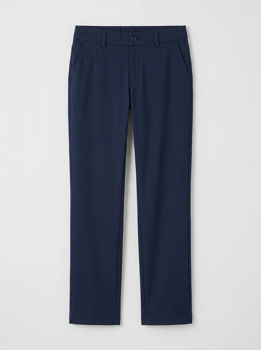 Women's Modern Comfort Leaf Logo Mid Rise Straight Leg Pants