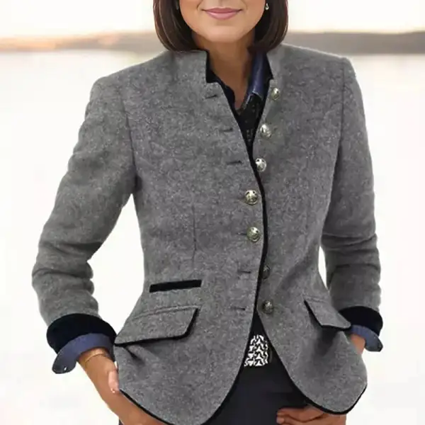 Tailored Wool Blazer Jacket