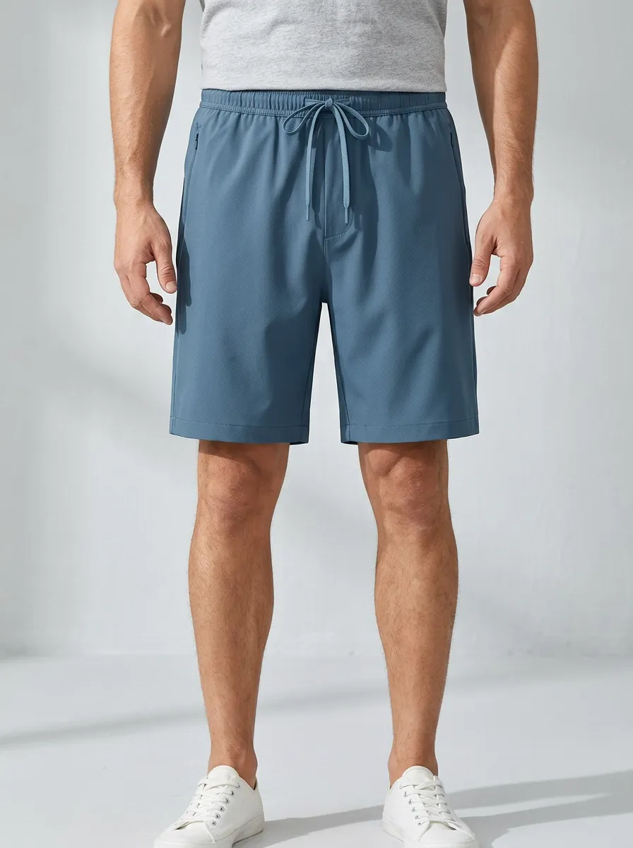 Modern Ice-Silk Stretch Drawstring Shorts