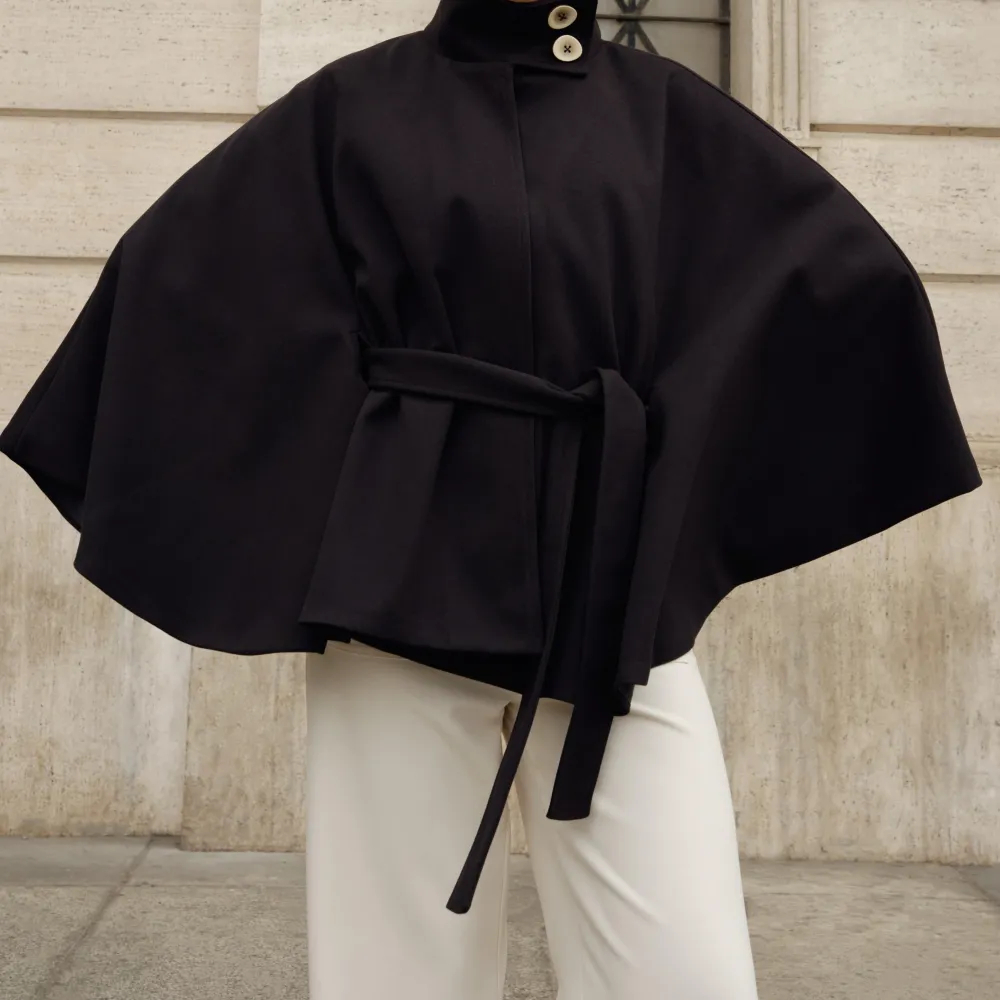 Everyday Layering Batwing Sleeves Coat