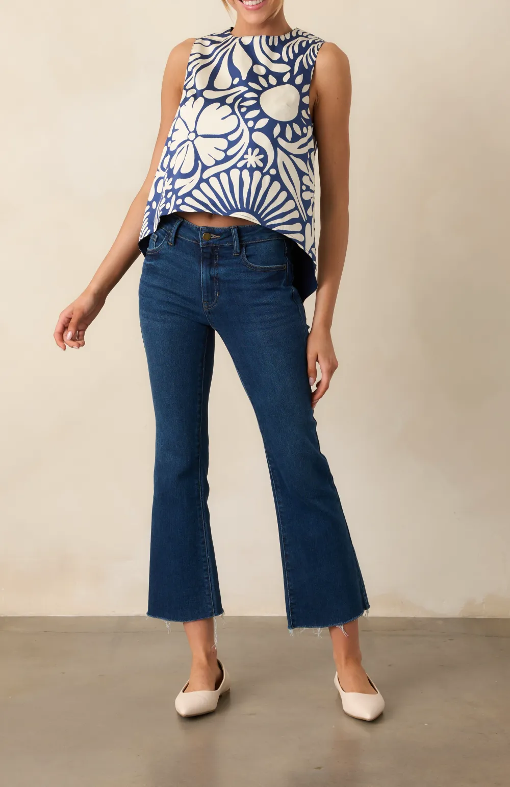 Reversible Abstract Print Top