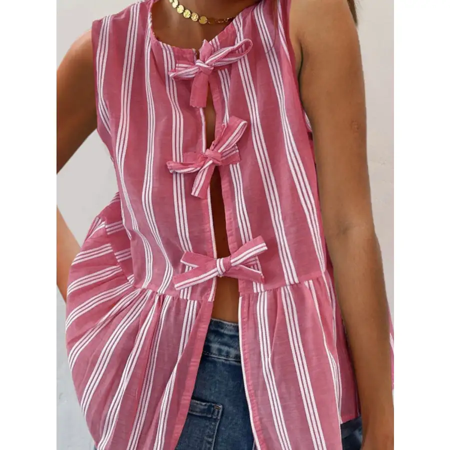 Tied Round Neck Tank