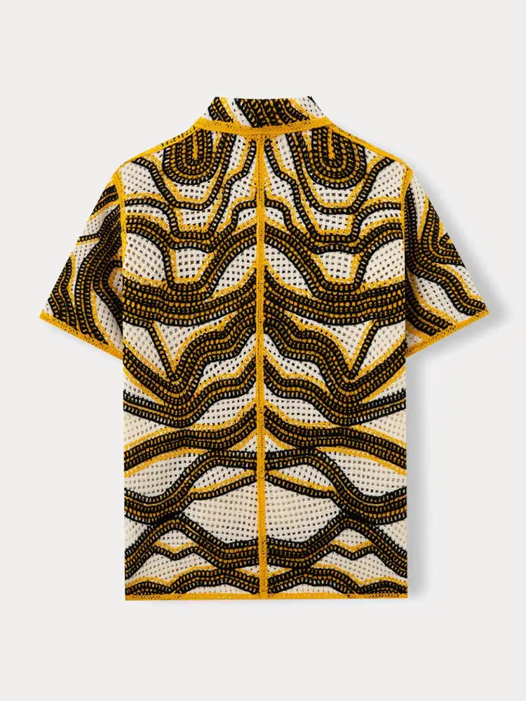 Open Stitch Utility Pocket Shirt