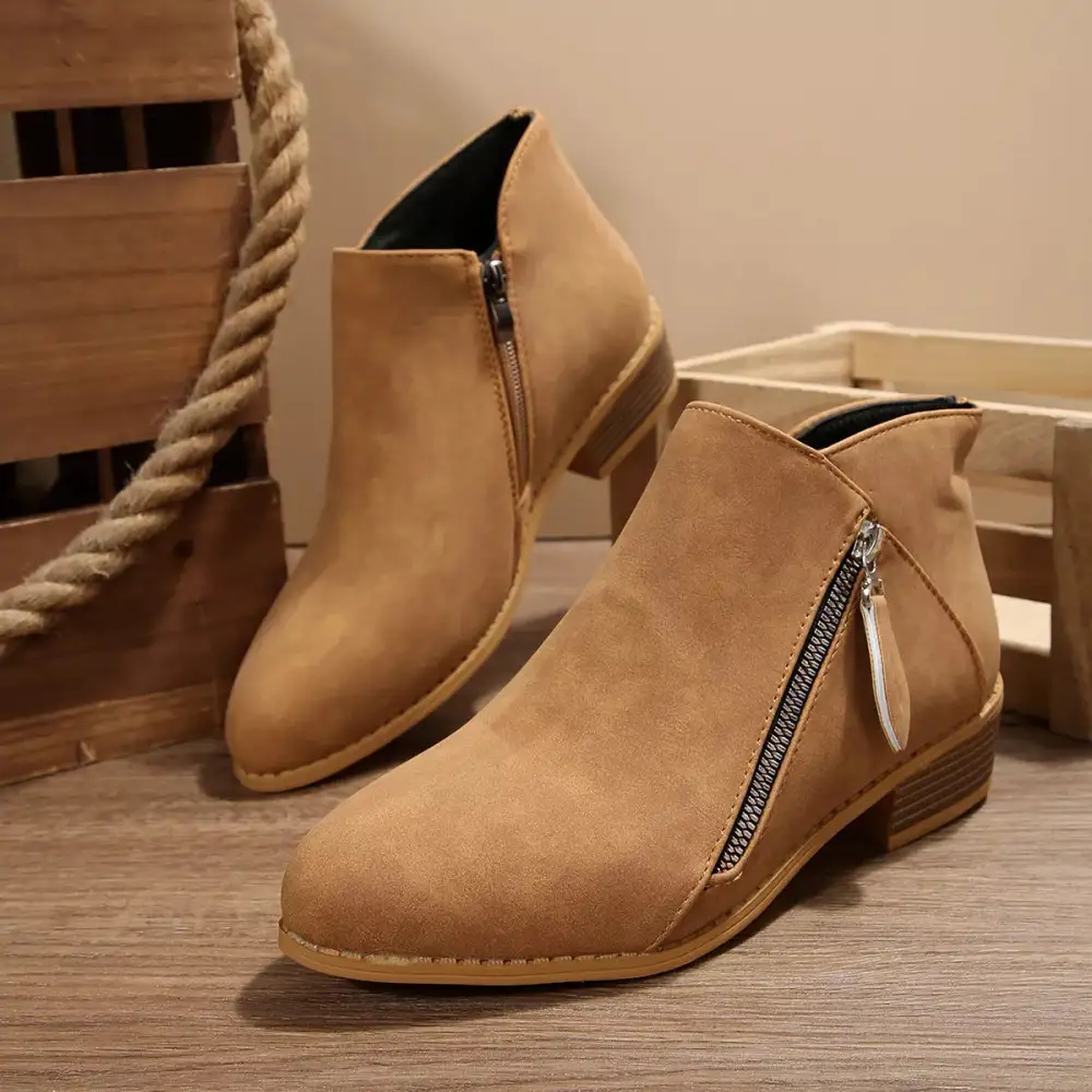 Block Heels Ankle Boots