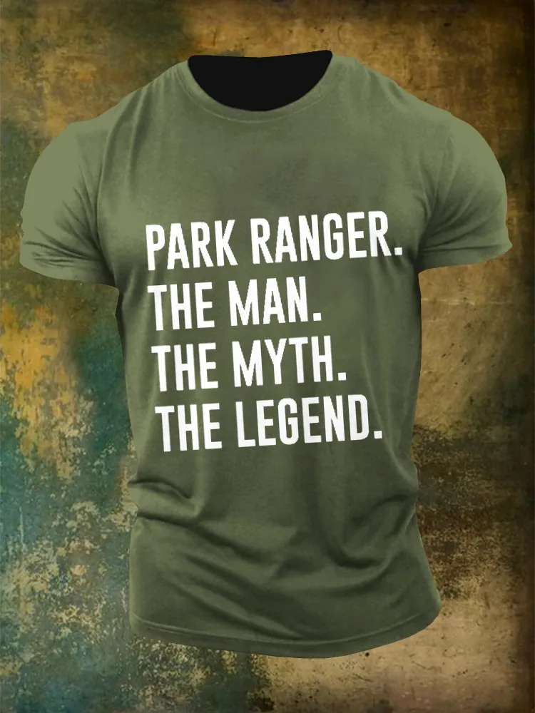 Men's Park Ranger The Man The Myth The Legend Round-Neck T-Shirt