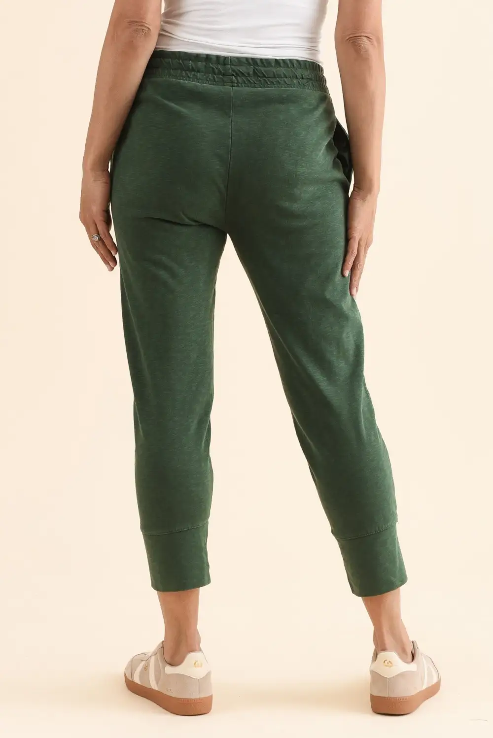 Cotton Sweatpants With Mid Rise And Elastic Waist