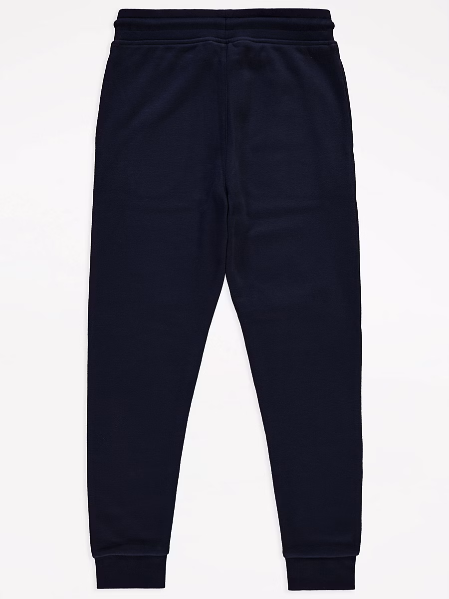 Navy Cuffed Joggers detail 1