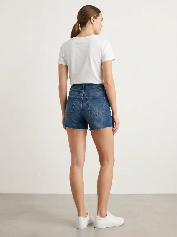 Women's Classic High-Waisted Raw Hem Loose Denim Shorts