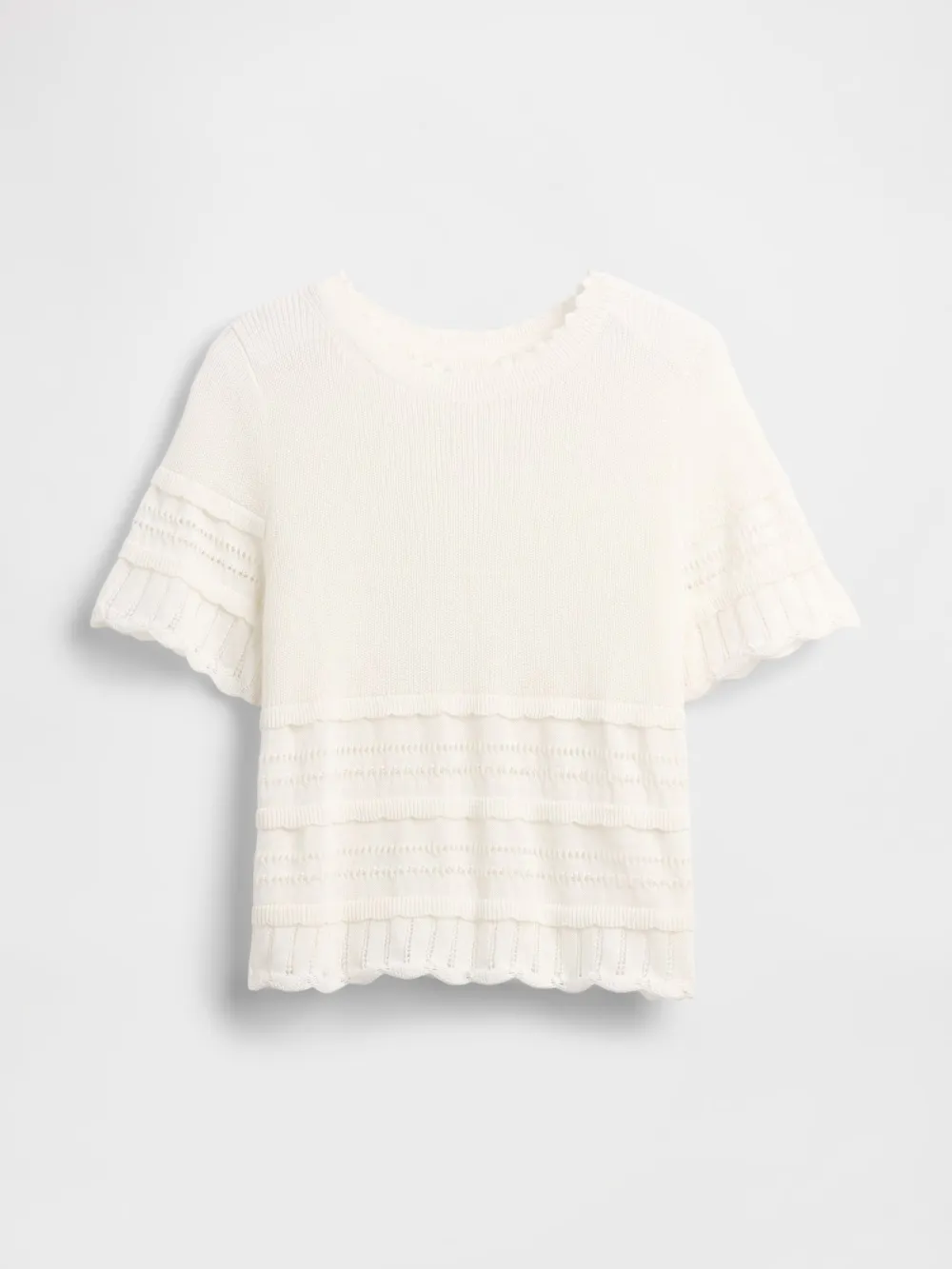 Ribbed Mouth Hollow Sweater