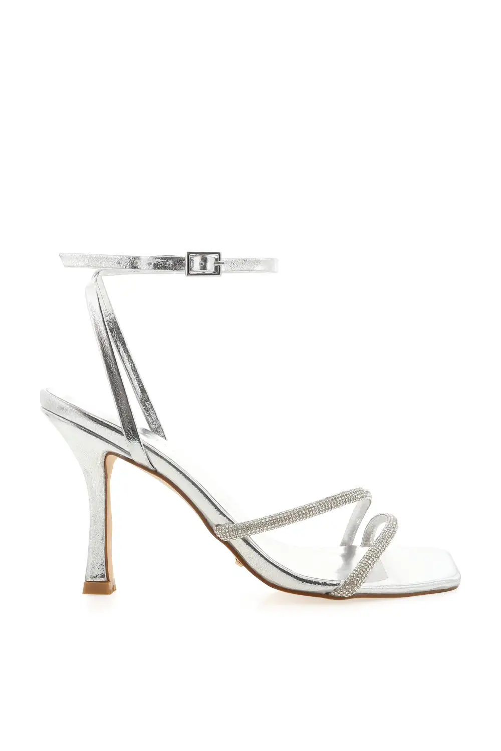 Diamante Crossover Stiletto Sandals