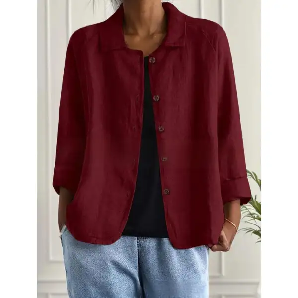 Light Linen Relaxed Blouse