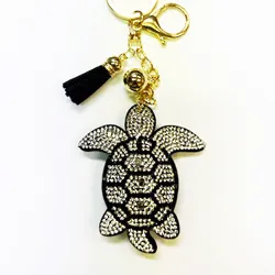 Playful Turtle Charm Keychain