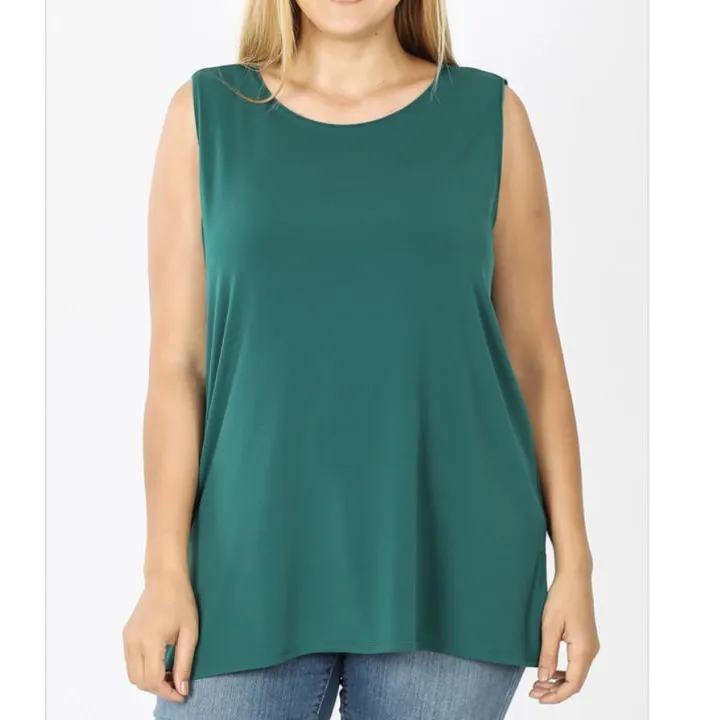 Relaxed Round Neck Tank Top