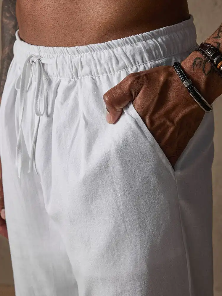 Relaxed Cotton Linen Trousers