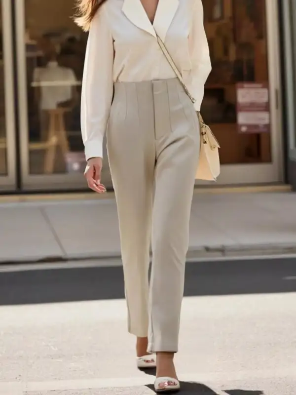 High Waisted Straight Leg Pants