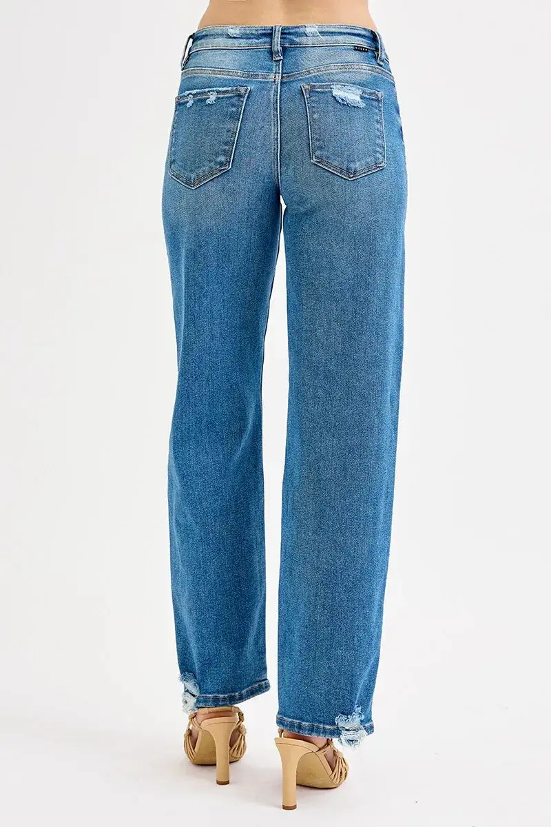 Clean Mid Rise Denim Jeans