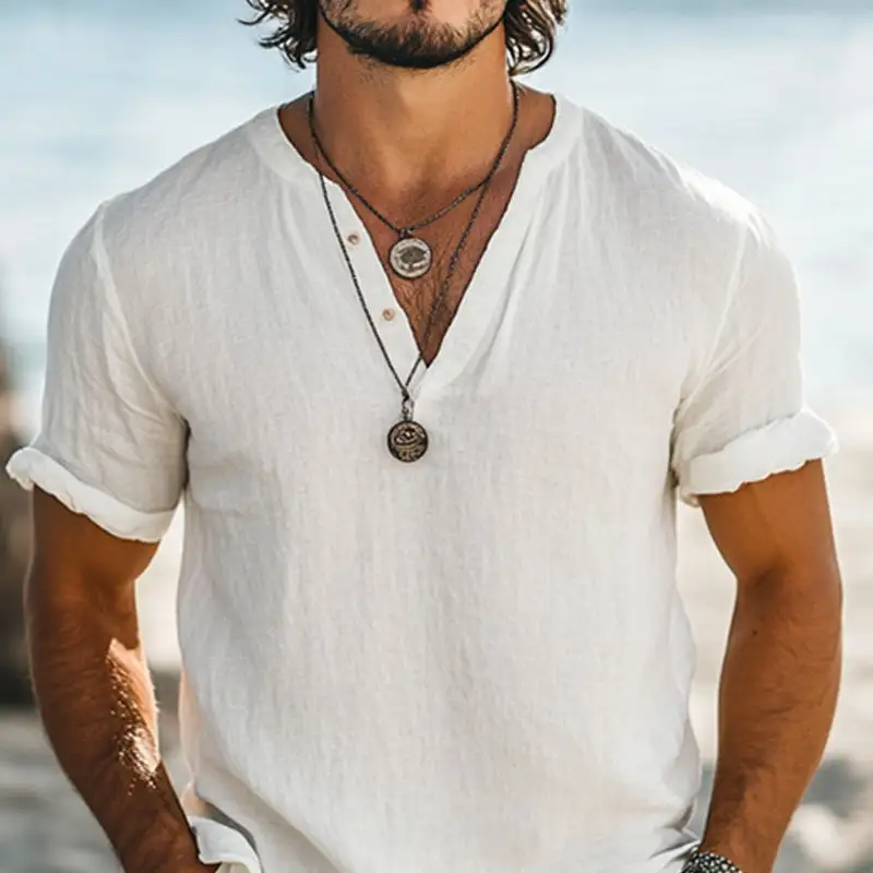 Cotton Woven Trim Tee